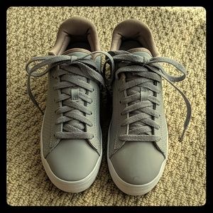 Adidas Grey Sneakers with Beige Trim